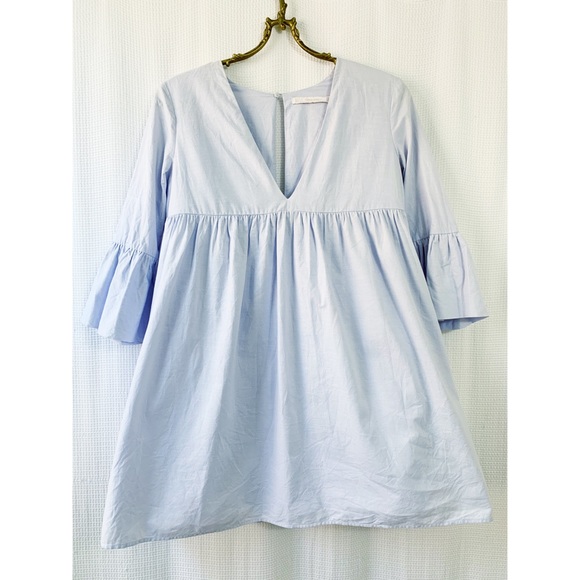 Zara trafaluc babydoll romper with bell sleeves